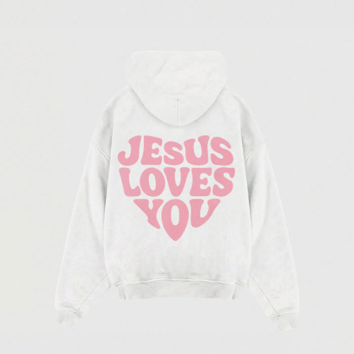 JESUS LOVES YOU OVERSIZED HOODIE