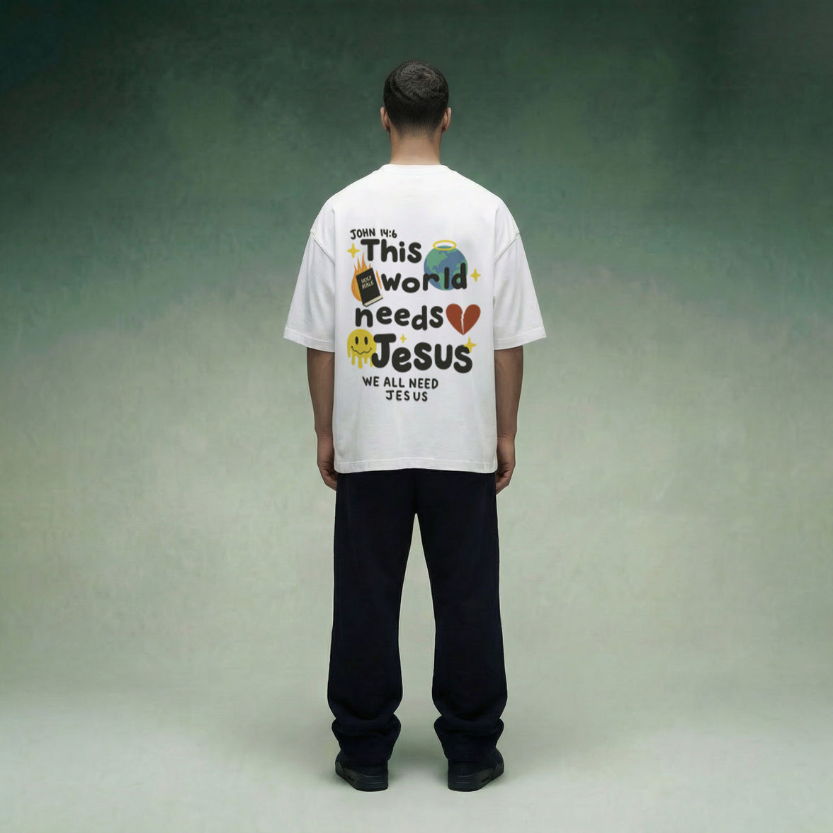 WE ALL NEED JESUS ​​OVERSIZED T-SHIRT