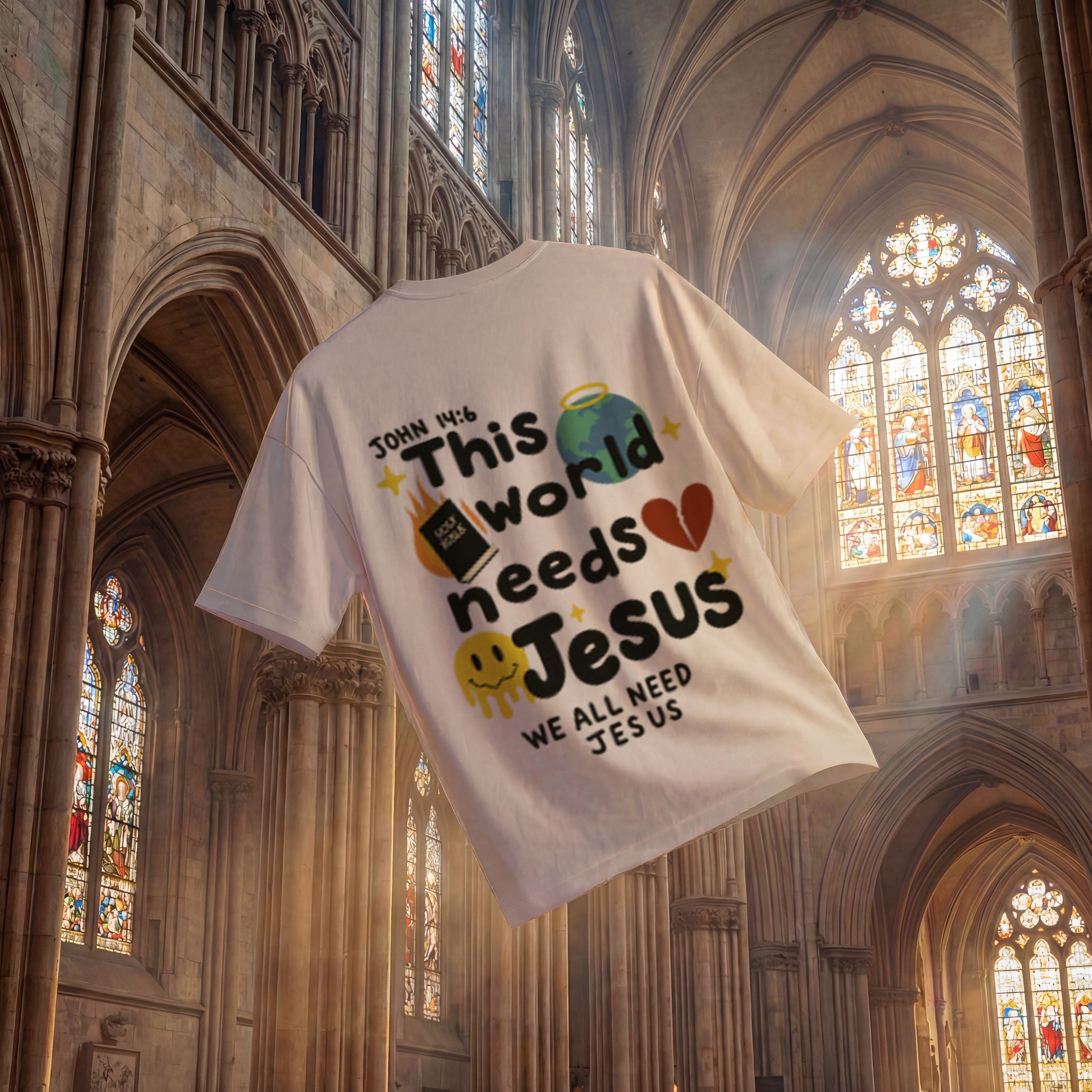 WE ALL NEED JESUS ​​OVERSIZED T-SHIRT
