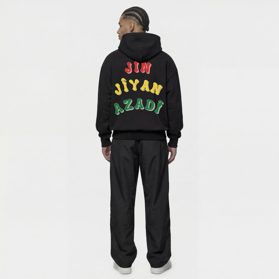 JIN JÎYAN AZADÎ OVERSIZED HOODIE