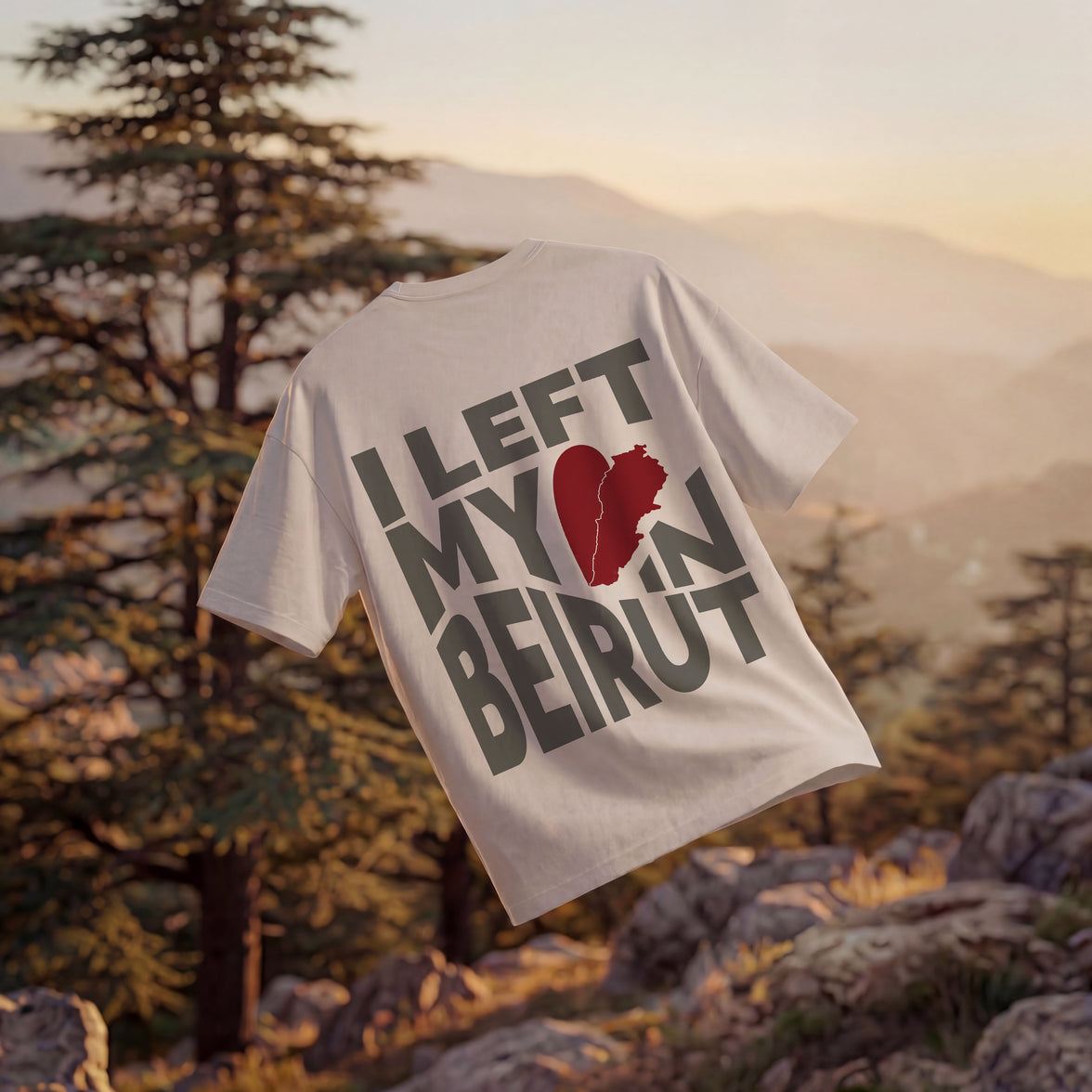 LEFT MY HEART OVERSIZED T-SHIRT